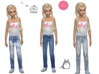 Sweet jeans set for girls by simsoertchen at TSR
