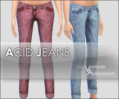Sims 4 Acid Jeans by Vampire aninyosaloh at Mod The Sims