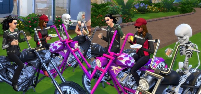 Sims 4 Sittable Motorcycle TS3 conversion by Esmeralda at Mod The Sims