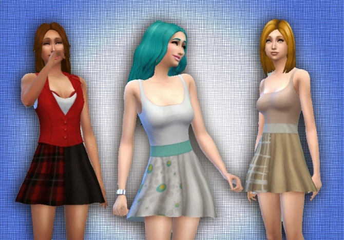 Sims 4 Dual Skirt by Kiara at My Stuff