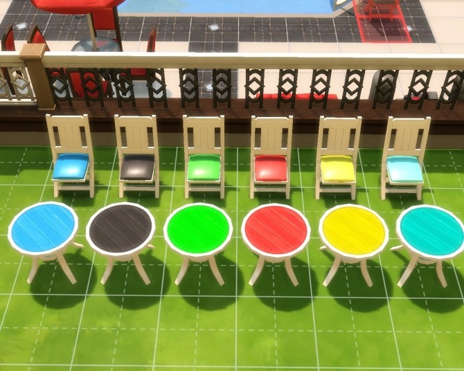 Sims 4 A Recolour of Outdoor Table & Chair by mojo007 at Mod The Sims