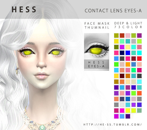 Sims 4 Eyes A (face mask) at HESS