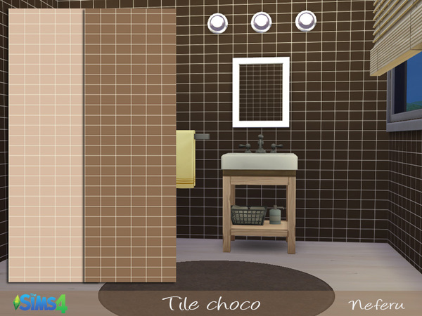 Sims 4 Tile choco by Neferu at TSR