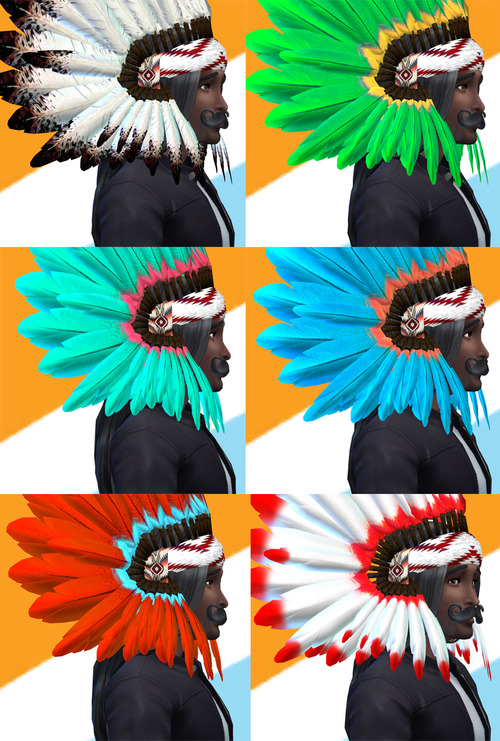 Sims 4 Feathered Headdress at Untraditional NERD