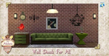 Wall decals at Alelore Sims Blog