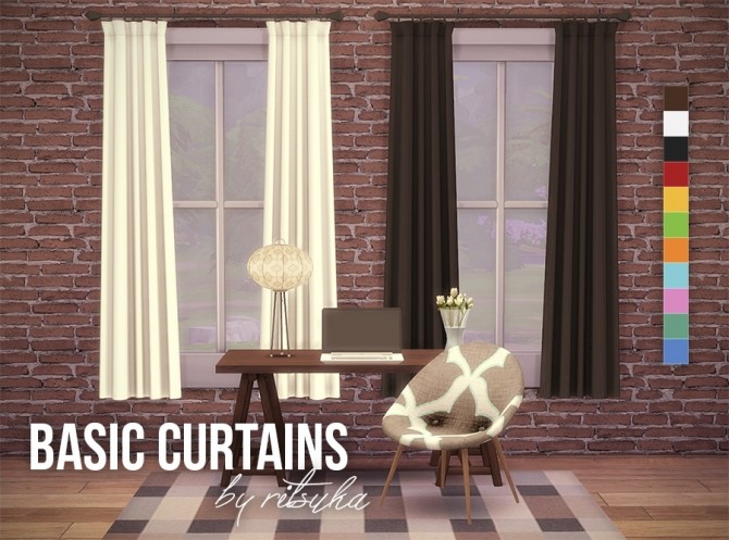 Sims 4 Basic curtains at Ritsuka