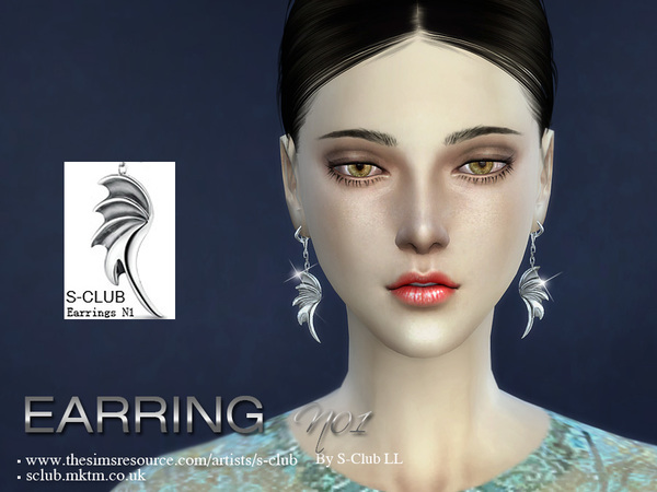 Sims 4 Earrings 01 by S Club LL at TSR