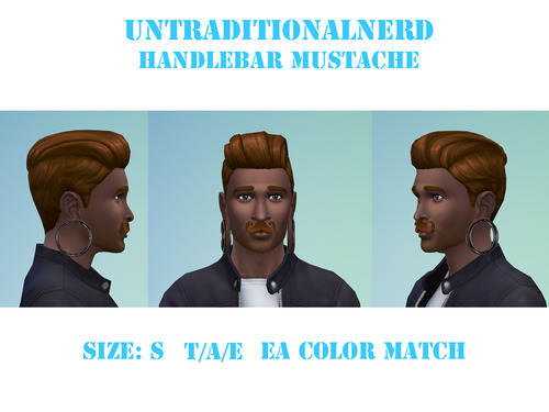 Sims 4 Handlebar mustache Collection at Untraditional NERD