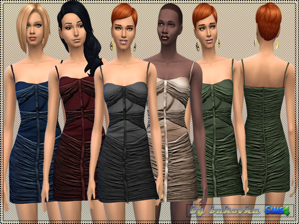 Sims 4 Dress two layer Drapery by bukovka at TSR