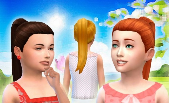 Sims 4 Pony Tail Tight for Girls at My Stuff