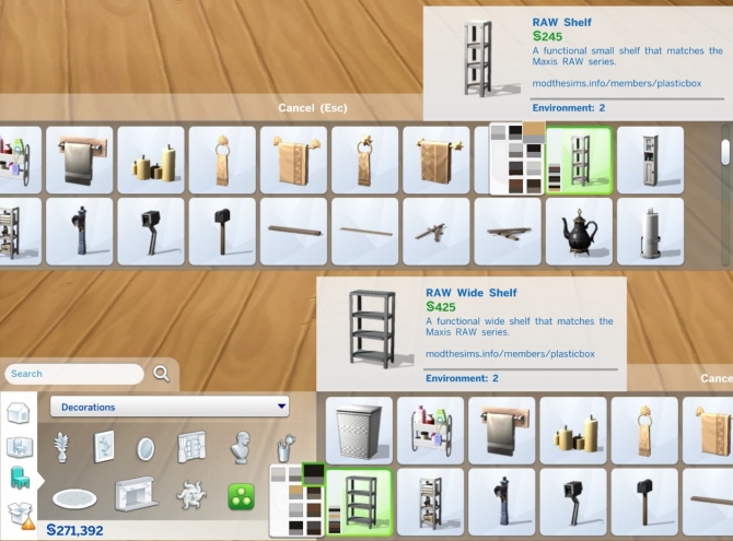 Sims 4 RAW Shelves by plasticbox at Mod The Sims