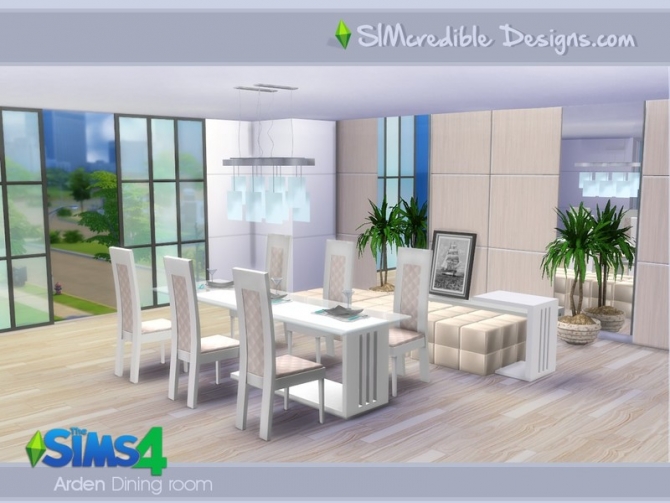 Sims 4 Arden Dining Room by SIMcredible! at TSR