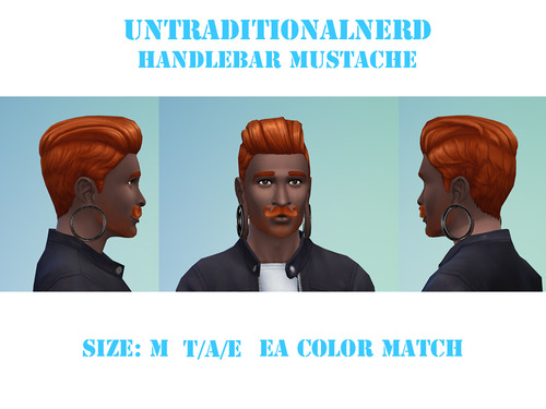 Sims 4 Handlebar mustache Collection at Untraditional NERD