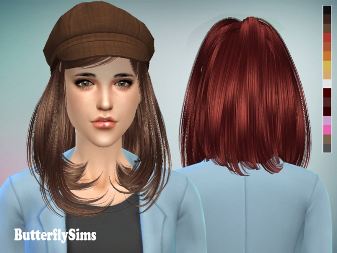 Sims 4 B fly Hair 058 (Pay) by YOYO at Butterfly Sims