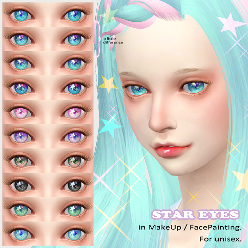 Sims 4 Eyes, walls, decor, eyeliner... at Imadako