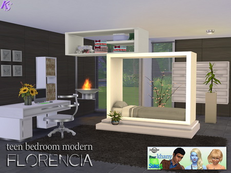 Florencia modern teenroom by Jomsims at Khany Sims » Sims 4 Updates