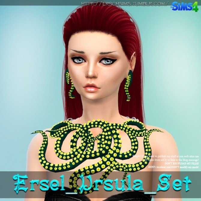 Sims 4 Ursula Set by Ersel at ErSch Sims