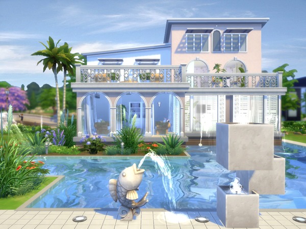 Sims 4 Tropical Villa by chemy at TSR