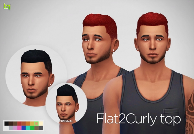 Sims 4 Flat 2Curly hair mesh edit at LumiaLover Sims