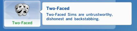 Sims 4 Two Faced Trait by TS4WORLD at Mod The Sims