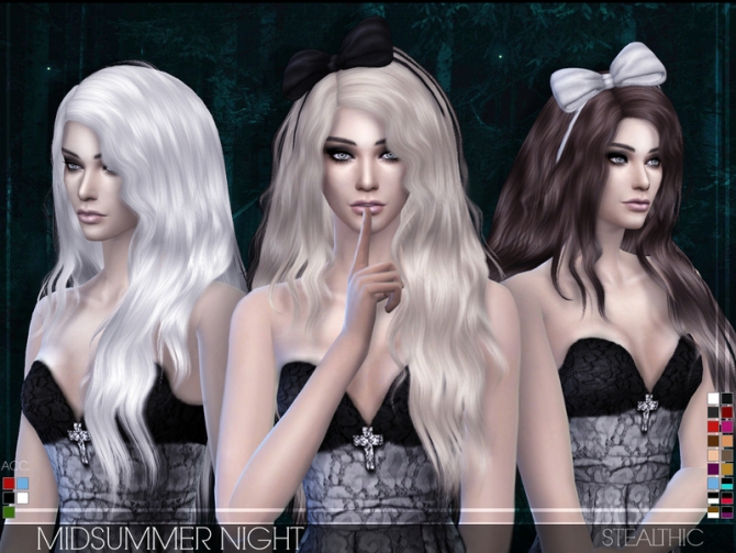 Sims 4 Midsummer Night Hair by Stealthic at TSR