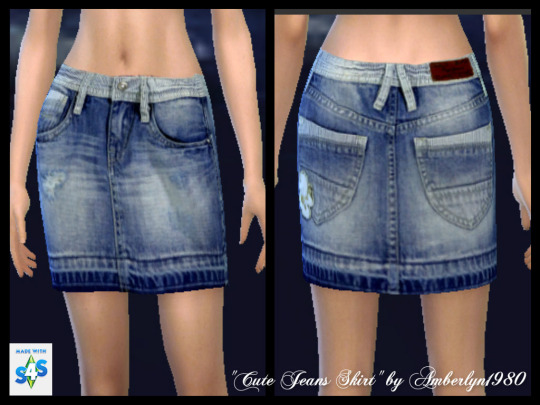 Sims 4 Short denim skirt at Amberlyn Designs