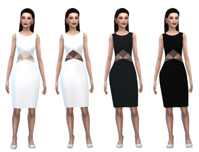 Sims 4 Peek A Boo Cutout Dress at Belle’s Simblr