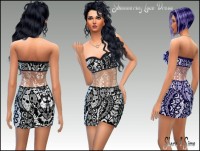 Shimmering Lace Dress at Shara 4 Sims