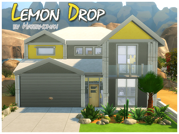 Sims 4 Lemon Drop house by Waterwoman at Akisima