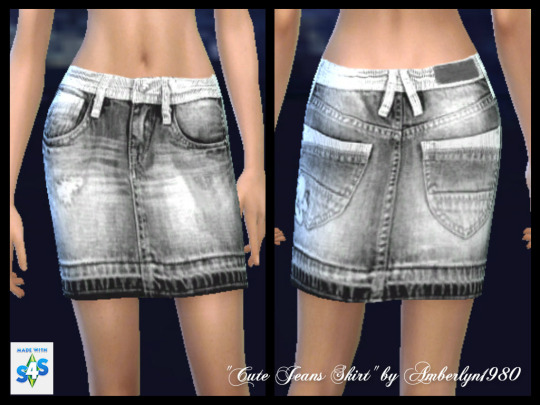 Sims 4 Short denim skirt at Amberlyn Designs