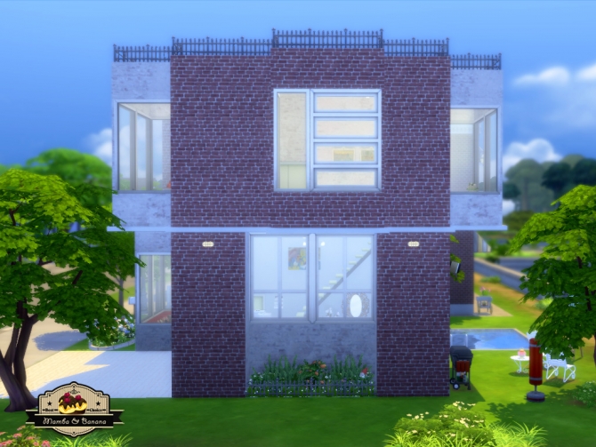 Sims 4 Kandinsky Street Modern House by mamba black at Mod The Sims