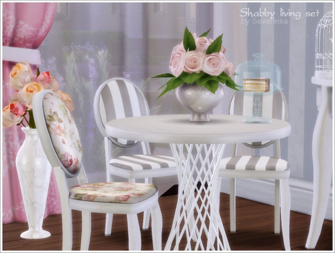 Sims 4 Shabby living set at Sims by Severinka