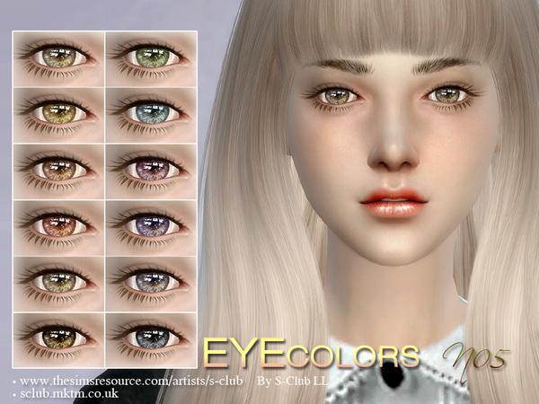 Sims 4 Eyecolors 05 by S Club LL at TSR