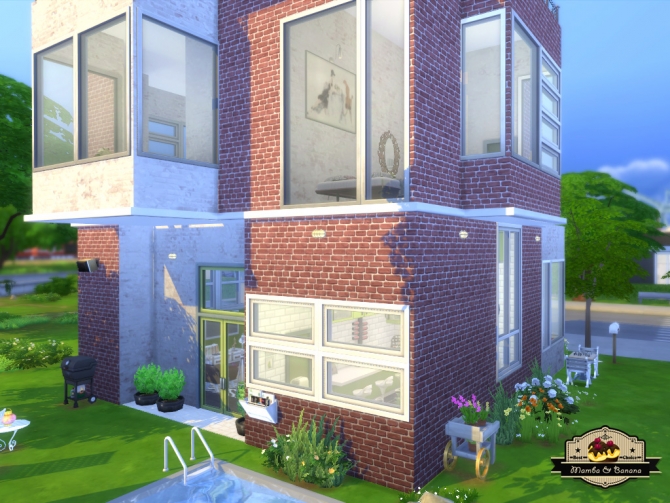 Sims 4 Kandinsky Street Modern House by mamba black at Mod The Sims