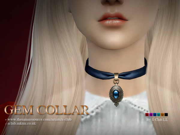 Sims 4 Gem collar N01 by S Club LL at TSR