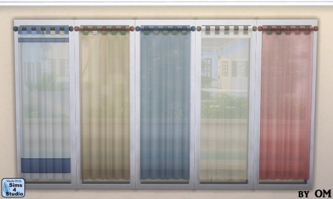 Sims 4 Sheer Tab Top Curtain by OM at Sims 4 Studio