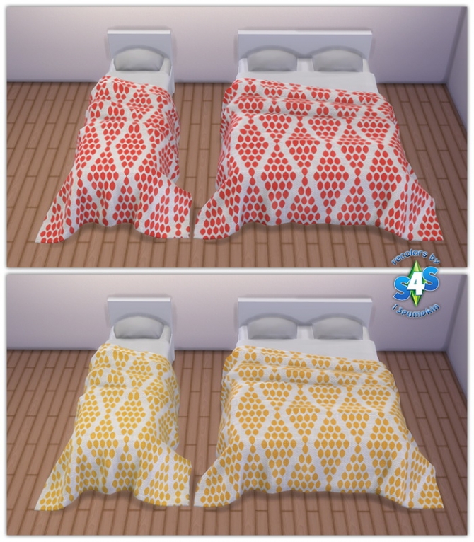 Sims 4 Pilar’s Natural Bedding Recolors at 13pumpkin31