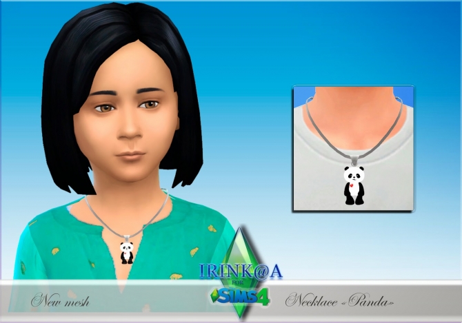 Sims 4 Panda necklace at Irink@a