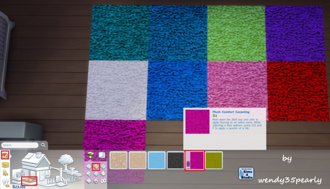 Sims 4 High Plush Shag Carpet Set by wendy35pearly at Mod The Sims