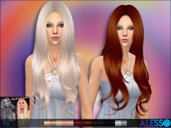 Sims 4 60s Hair by Alesso at TSR