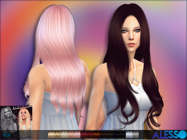 Sims 4 60s Hair by Alesso at TSR
