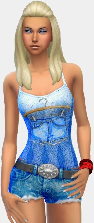 Sims 4 Girly denim top at Annett’s Sims 4 Welt