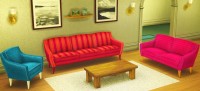 Holy Simoly’s Amarante sofa, love seat, and chairs converted at Dockamorpher CHUMCHA