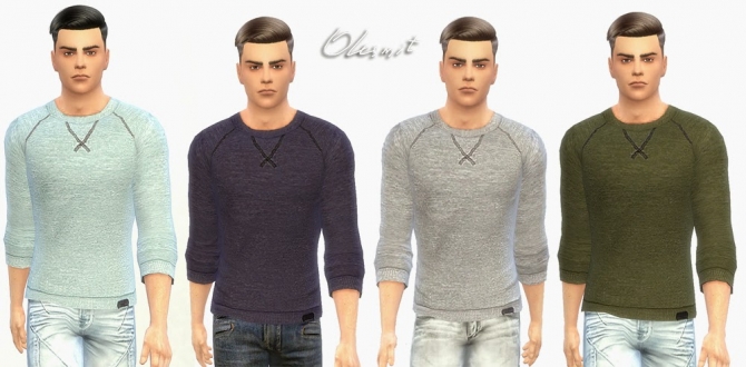 Sims 4 Male sweatshirt by Olesmit at OleSims