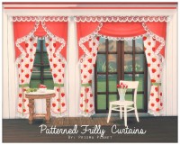 Frilly Curtains Patterned at Prisma Planet