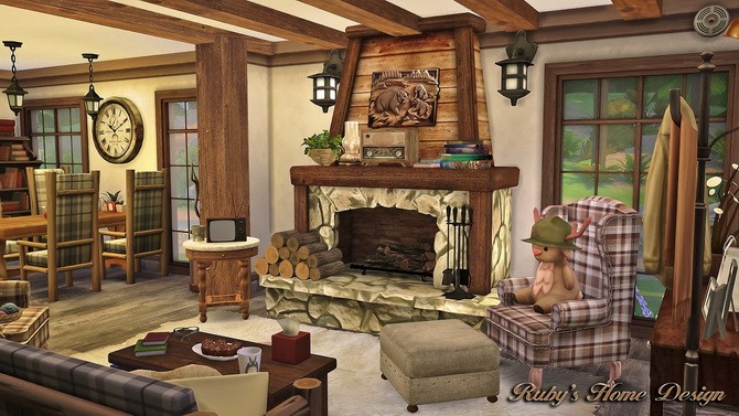 Sims 4 Forest Cabin at Ruby’s Home Design