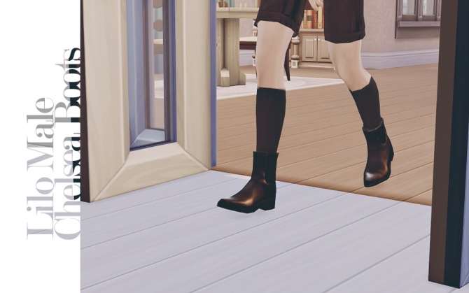 Sims 4 Male Chelsea Boots at LILO Sims4