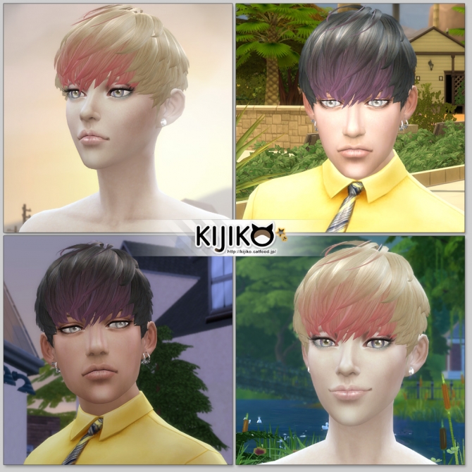 Sims 4 Short Hair With Heavy Bangs (Female) at Kijiko