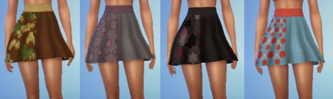 Sims 4 Dual Skirt by Kiara at My Stuff