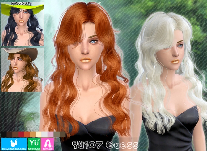 Sims 4 YU107 Guess hair (Pay) at Newsea Sims 4